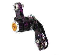 Eawfgtuw Bicycle Single Speed Chain Tensioner Aluminum Alloy Guide Wheels Derailleur Hanger Mount for Mountain Bike Bicycle Drivetrain Upgrade Single Speed Conversion Kit(Black Purple)
