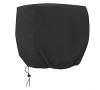 Eawfgtuw Boat Engine Motor Half Cover, 420D Oxford Waterproof Outboard Propeller Hood Protective Cover, with Drawstring Closure Storage Bag (M:15-25HP)