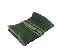 Eawfgtuw Canvas Tool Roll Up Bag with 10 Pockets for Spanner Wrenches and Small Tools, 24 x 15.5 x 4.5 cm, Green