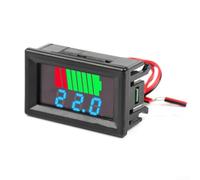 Eawfgtuw Car Battery Charge Level Indicator,12-72V Battery Charge Indicator Lithium Battery Capacity Meter Digital Display, LED Tester Voltmeter(Blue)