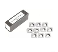 Eawfgtuw Carbide Indexable Inserts 15mm x 15mm x 2.5mm R100 Radius Square Cutting Insert with 4 Cutting Edges for Byrd Shelix Cutterhead Woodworking Tools Mirror Finish