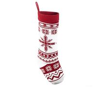 Eawfgtuw Christmas Stocking 46cm Cloth Hanging Sock with Snowflake, Double Deer, Christmas Tree or Snowman Design for Fireplace Mantel, Xmas Tree Ornaments and Holiday (Snowflake)