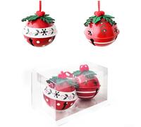 Eawfgtuw Christmas Tree Bells - Pinecone Christmas Decorations With Pinecones Berries And Green Leaves For Holiday Tree, Wreath Or Mantel Hanging Decoration(L)