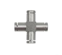 Eawfgtuw Coffee Machine Connector, Two-Way Three-Way Interface Accessory For Coffee Makers Metal Brewing Replacement Optimized Brewing(Aluminium X)