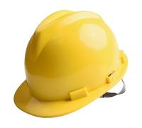 Eawfgtuw Construction Safety Helmet V-shaped ABS Hard Hat Engineering Site Protection Adjustable Lightweight Cushioning Headgear For Industrial Workers(Yellow)