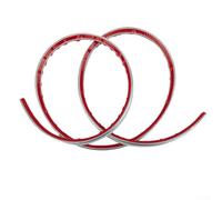 Eawfgtuw Decorative 3D PVC Wall Border Strip 1M Length, Easy to Clean and Install on Smooth Surfaces Like Glass and Tiles (Lined Silver)