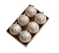 Eawfgtuw Decorative Ball Set 8Cm Holiday Tree Hanging Pendant Round Shatterproof Ball Series Suitable For Winter Indoor Party Seasonal Decoration(gold)