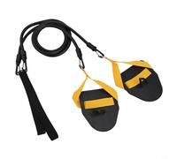 Eawfgtuw Dryland Swim Trainer with Resistance Bands and Paddles for Arm Strength Building, High Elastic TPE Swimming Exercise Tool for Indoor Gym and Home Training, Yellow(Black 60lb)