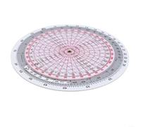 Eawfgtuw E6B-R Professional Aviation Flight Computer Circular Slide Rule Calculator Navigation Training Instrument Wind Speed Distance Time Altitude Plotter 6 Inch Plastic(E6B-R2)
