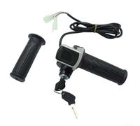 Eawfgtuw Electric Bike Throttle with LCD Display 24V 36V Scooter Accessory Handlebar Control Switch Lock Key Start LED Digital Screen Compatible with E-Bike Electric Scooter(48V)
