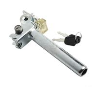 Eawfgtuw Electric For Bike Seat Post Lock, Flip Saddle Tube with Key for E-For Battery Security, Galvanized Steel Anti-Theft Clamp, Silver (155mm/95mm)(A)