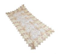 Eawfgtuw European Rectangle Embroidered Lace Tablecloth 50x100cm Polyester Hollow Carved Design for Coffee Tea Dining Table Decoration Washable Reusable Vintage Style fo(4)