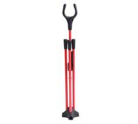 Eawfgtuw Folding Bow Stand Holder for Recurve Longbow Hunting, Portable Tripod Rack with Stable Triangle Base, Lightweight Fiberglass Ground Support Bracket(Red)