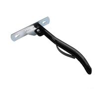 Eawfgtuw Folding Horse Saddle Rack with Bridle Hook, Metal Iron Tack Storage Hanger for Stable Wall Mount, Holds Saddle Halter Reins, Black 39x25cm