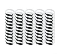Eawfgtuw Football Net Straps 50 Pack Adjustable Soccer Goal Net Fasteners Nylon Polyester Wire Fence Ties Multi Purpose Reusable Straps(white black)