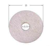 Eawfgtuw For 10 Pcs Felt Washers for Guitar Strap Buttons, Black and White Replacement Pad Set, 13mm Diameter, 2mm Thick, Compatible with Acoustic and(White)