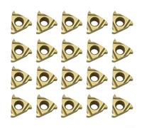 Eawfgtuw For 11ER A60 Carbide Insert Thread Turning Tool - 20pcs Indexable Inserts for Steel, Stainless Steel and Cast Iron, Compatible with SER SNL Toolholding