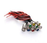 Eawfgtuw For 12V 8mm LED Panel Indicator Light with IP55 Protection for Car Boat Dashboard Panel Pilot Lamp, 10-Pack Multi-Color Set