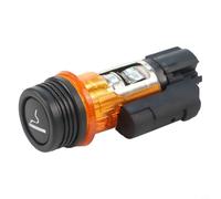 Eawfgtuw For 12V Car Socket 822754 for 206/C2/C3/308/406/607 Compatible with GL Series Vehicles - Black + Orange ABS Replacement Charging Port