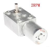 Eawfgtuw For 12V DC High Torque Worm Gear Motor with Self-Locking Function, 0.6-200RPM Variable Speed Metal Gearbox for, Door Openers, Miniature Winches,(2RPM)