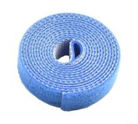 Eawfgtuw for 1m Nylon Polyester Cable Management Strap with Hook and Loop, Reusable Tie for Organising Data, Network and Computer Cables at Home(Blue)