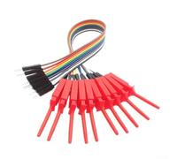 Eawfgtuw For 20-Pin Logic Analyzer Clip Probe Kit with 20cm Hook Cables, Retractable Spring Clips for Secure Testing, Compatible with Hobby Compnt USB Logic(Red)