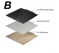 Eawfgtuw For 230x230mm 2-Sided Build Plate for Kobra 2 3D Printers with PEO and PEI Coated Spring Steel Plate for Easy Model Removal and High (A)