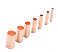 Eawfgtuw For 250PCS Copper Wire Connectors Kit with 7 Sizes (.5mm-6mm) Non-Insulated Butt Connectors for Electrical Wiring, Automotive and Marine Applications,