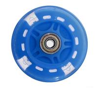 Eawfgtuw For 2pcs 80mm LED Flash Scooter Wheels, PU Replacement Wheel Set with High Carbon Steel Bearings for Outdoor Scooters or Inline Skates, For Long lasting Elastic(Blue)