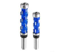 Eawfgtuw For 2pcs Double Bearing Spiral Trim Router Bit Set with 12mm Shank for Woodworking, For CNC Engraving Machines, Compatible with Solid Wood,