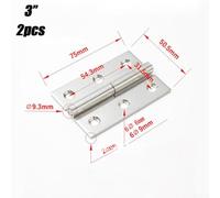 Eawfgtuw for 2pcs Removable Slip Joint Flag Hinges, 304 Stainless Steel Lift-Off Door Hinges for Home Doors, Cabinets, Tool Boxes, Electrical(3inch)