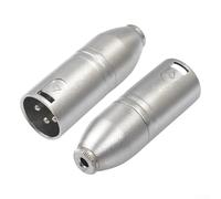 Eawfgtuw For 3.5mm Female to 3-Pin XLR Male Microphone Adapter for Recorders, Mixers, Amps and Cameras - Balanced Audio Converter with Nickel-Plated Copper