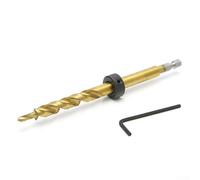 Eawfgtuw for 3/8 Inch Pocket Hole Step Drill Bit with Stop Collar Set, Hex Shank Wood Drilling Bit for Kreg Jig Compatible Woodworking(9.0mm)
