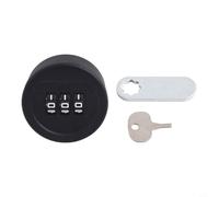 Eawfgtuw for 3-Digit Combination Drawer Password Lock, Cabinet and Mailbox Security Cam Lock, Zinc Alloy and Steel Cylinder, Resettable Code for(20mm Black)