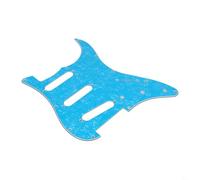 Eawfgtuw For 3-Ply 11-Hole Colorful Celluloid Guitar Pickguard Scratch Plate for Electric Guitars, Compatible with SSS Models, Fits Standard(Blue Pearl)