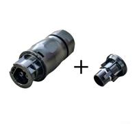 Eawfgtuw For 3-Pole Waterproof Female End Cap Connector for Betteri BC01 Compatible with Solar Inverter IP68 Rated 25A 250V AC Outdoor Use(1 Set)
