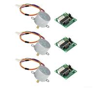 Eawfgtuw For 3 Sets 5V Stepper Motor 28BYJ-48 with ULN2003 Driver Module Board for Arduino, 4-Phase DC 5V Low Noise Stepper Motor with Standard Interface,