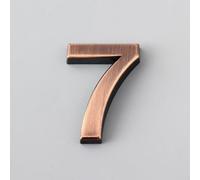 Eawfgtuw For 3D House Number Sign for Door, Wall, Mailbox - Glossy Bronze 0-9 Digit Plate, 50x35mm, Made from For Long lasting ABS Resin, Weather Resistant(7)