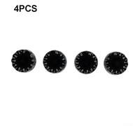 Eawfgtuw For 4 Pcs Guitar Knobs for Les Electric Guitars - Speed Volume Tone Control Knobs, Compatible with LP Style Pickups, Plastic(Black)