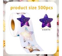 Eawfgtuw For 500 Pcs Roll of 2.5cm Self- Star Space Stickers for Reward Charts, Scrapbooking, Labelling and Decorative Home, School or Office Projects, For Long lasting PP(C)