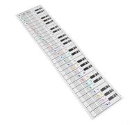 Eawfgtuw For 54 61 76 88 Key Electronic Keyboard Chord Chart and Music Note Reference for Beginners, Large Size Foldable Comparison Table, White, 650x155mm