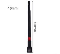 Eawfgtuw for 5pcs Magnetic Long Nut Driver Set 150mm Alloy Steel Hex Socket Wrench Bits 6/8/10/12/14mm for Drill with 1/4 Inch Shank and Oxford Storage Bag(10mm)
