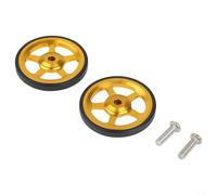 Eawfgtuw For 60mm Folding For Bike For Easy Wheel Aluminum Alloy and Rubber with Built-in Bearing For 3Sixty, Lightweight Smooth Rolling Wheelset for Folding(Golden)