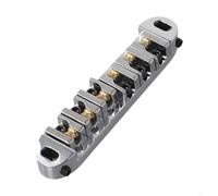 Eawfgtuw For Adjustable Roller Saddle Bridge for LP Guitar, Compatible with For Tune-O-, 51.5mm String Spacing, Zinc Alloy Construction, Silver Finish,(Silver)