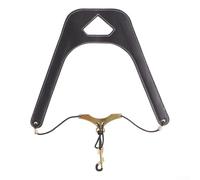 Eawfgtuw For Adjustable Saxophone Neck Strap Padded Shoulder Strap for Soprano Tenor Alto Sax with Armor-Shaped Design, PU Leather & Zinc Alloy Hook, 24-35cm