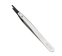 Eawfgtuw for Anti-Static Industrial Tweezers for Maintenance, ESD-Safe Curved and Straight Tip Tools with Replaceable Heads, Metal Construction,(ESD-242)