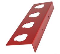 Eawfgtuw For Battery Holder for Power Tools, 24" x 5" x 5", Powder Coated Wrinkle Red Finish, For CNC Plasma Cut Design, Tool Protection from Abrasion