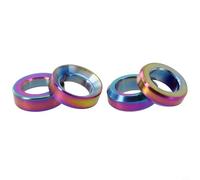 Eawfgtuw For Bike Disc Brake Caliper Spacer M6x5., For CNC Alloy Concave Convex Washer Set for Mount Height Adjustment, Lightweight Rust-Proof Shim Kit (2 Pairs)(Colorful)
