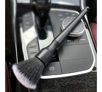 Eawfgtuw For Car Detailing Brush Set for Cleaning Wheels, Engine, Emblems and Air Vents, 2-Pack, 16.5 cm and 24 cm, Black ABS Plastic with Soft Bristles, No Metal