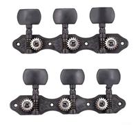 Eawfgtuw For Classical Guitar Tuning Pegs :18 Ratio Machine Heads with 35mm Shaft Spacing, Black Bronze Alloy Gear Set for Classical and Flamenco Guitars